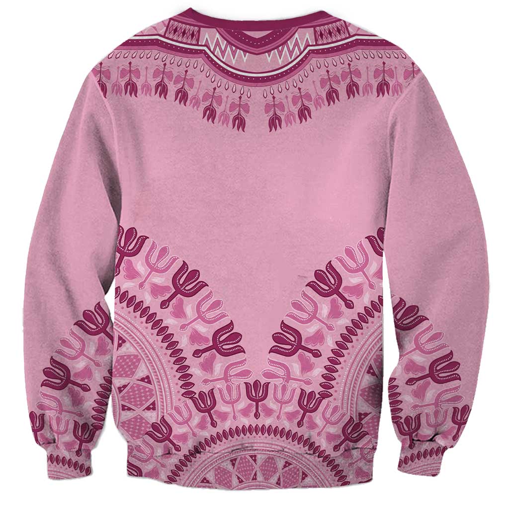 Dashiki Glamorous Pink Sweatshirt Breast Cancer Awareness - Wonder Print Shop