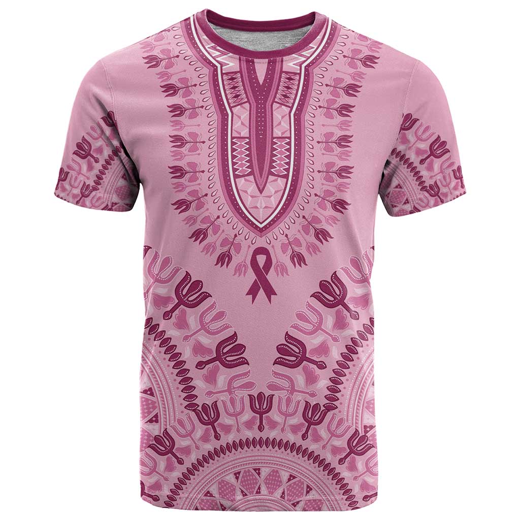 Dashiki Glamorous Pink T Shirt Breast Cancer Awareness - Wonder Print Shop