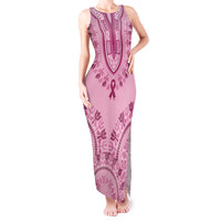 Dashiki Glamorous Pink Tank Maxi Dress Breast Cancer Awareness - Wonder Print Shop