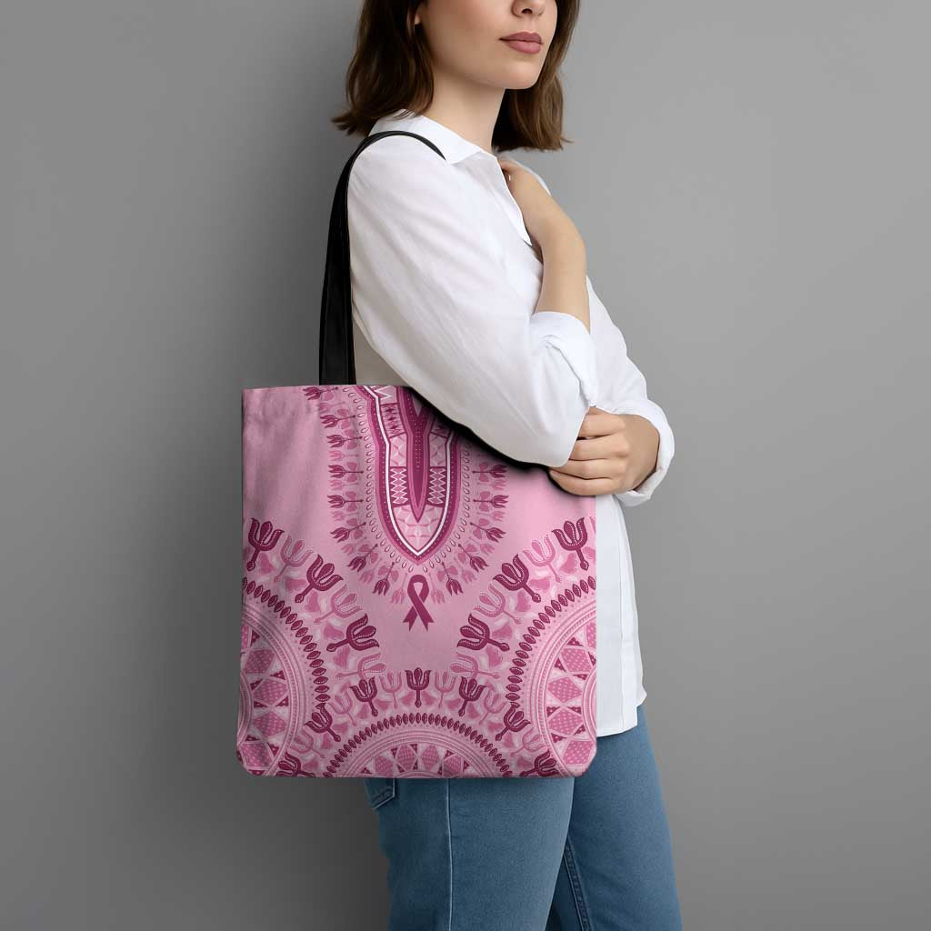 Dashiki Glamorous Pink Tote Bag Breast Cancer Awareness - Wonder Print Shop