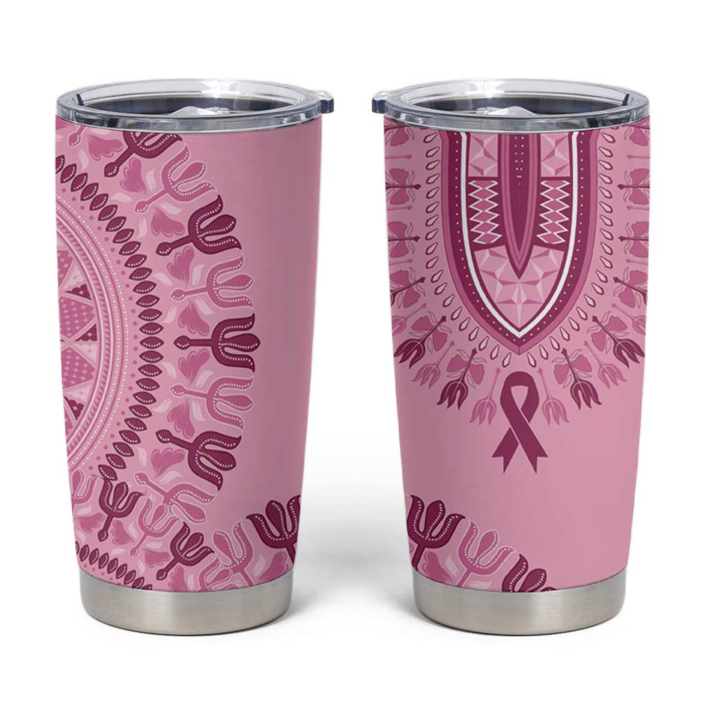 Dashiki Glamorous Pink Tumbler Cup Breast Cancer Awareness - Wonder Print Shop