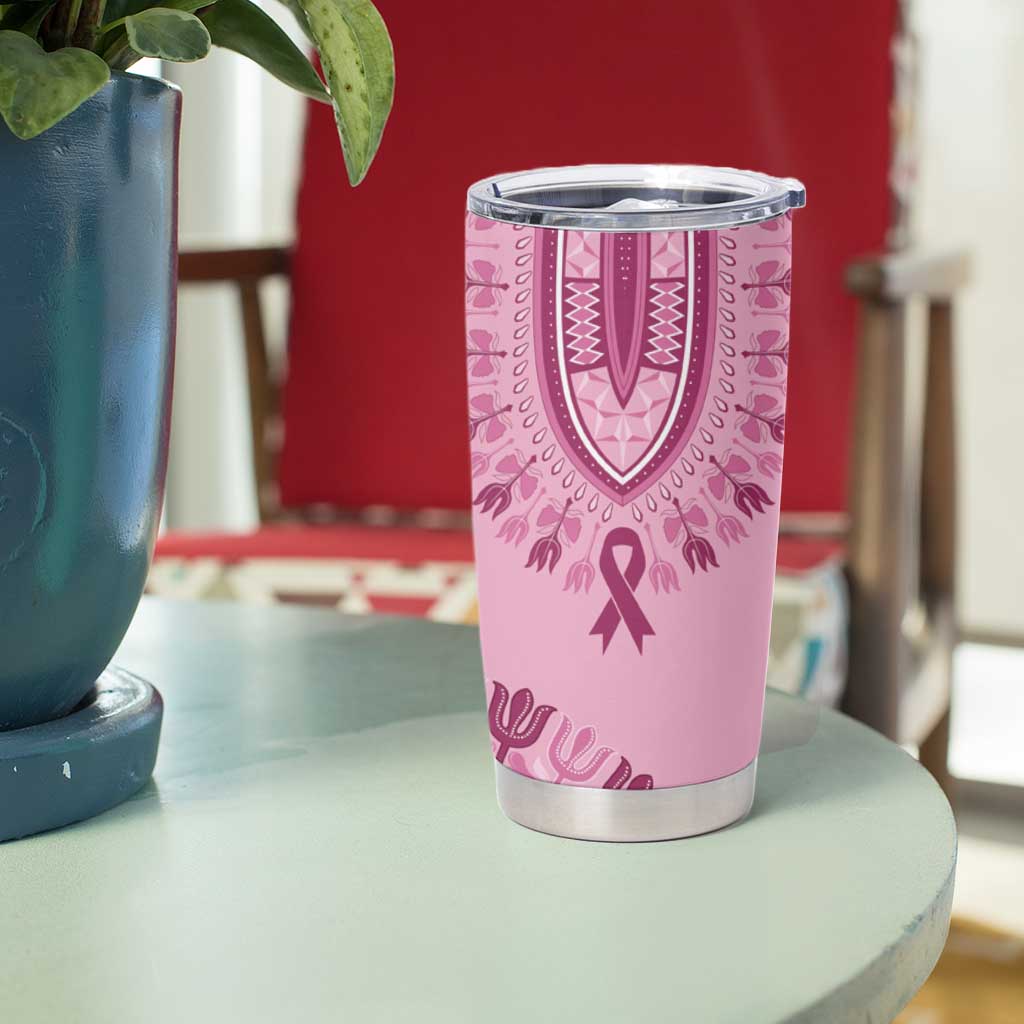 Dashiki Glamorous Pink Tumbler Cup Breast Cancer Awareness - Wonder Print Shop