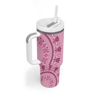 Dashiki Glamorous Pink Tumbler With Handle Breast Cancer Awareness - Wonder Print Shop