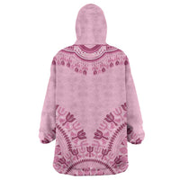 Dashiki Glamorous Pink Wearable Blanket Hoodie Breast Cancer Awareness - Wonder Print Shop