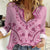 Dashiki Glamorous Pink Women Casual Shirt Breast Cancer Awareness - Wonder Print Shop