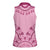 Dashiki Glamorous Pink Women Sleeveless Polo Shirt Breast Cancer Awareness - Wonder Print Shop