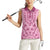 Dashiki Glamorous Pink Women Sleeveless Polo Shirt Breast Cancer Awareness - Wonder Print Shop