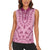 Dashiki Glamorous Pink Women Sleeveless Polo Shirt Breast Cancer Awareness - Wonder Print Shop