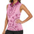 Dashiki Glamorous Pink Women Sleeveless Polo Shirt Breast Cancer Awareness - Wonder Print Shop