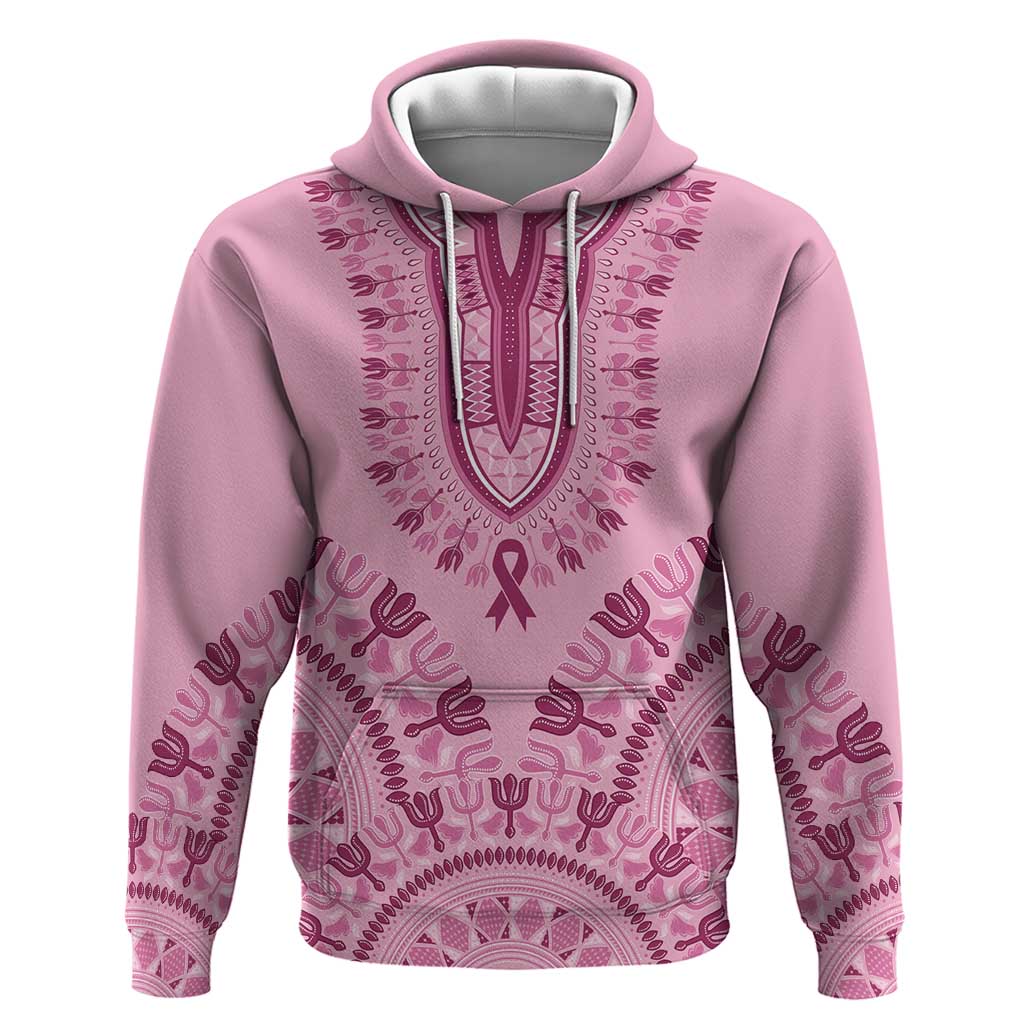 Dashiki Glamorous Pink Zip Hoodie Breast Cancer Awareness - Wonder Print Shop