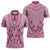 Dashiki Glamorous Pink Zipper Polo Shirt Breast Cancer Awareness - Wonder Print Shop
