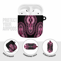 Breast Cancer Awareness Pink Ribbon AirPods Case Dashiki Style - Wonder Print Shop
