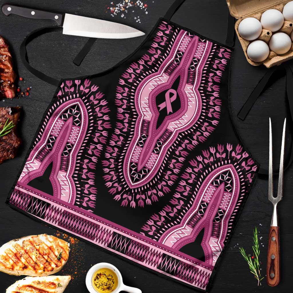 Breast Cancer Awareness Pink Ribbon Apron Dashiki Style - Wonder Print Shop