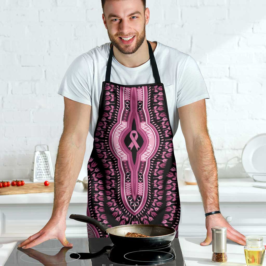 Breast Cancer Awareness Pink Ribbon Apron Dashiki Style - Wonder Print Shop
