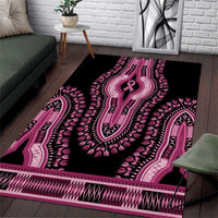 Breast Cancer Awareness Pink Ribbon Area Rug Dashiki Style - Wonder Print Shop