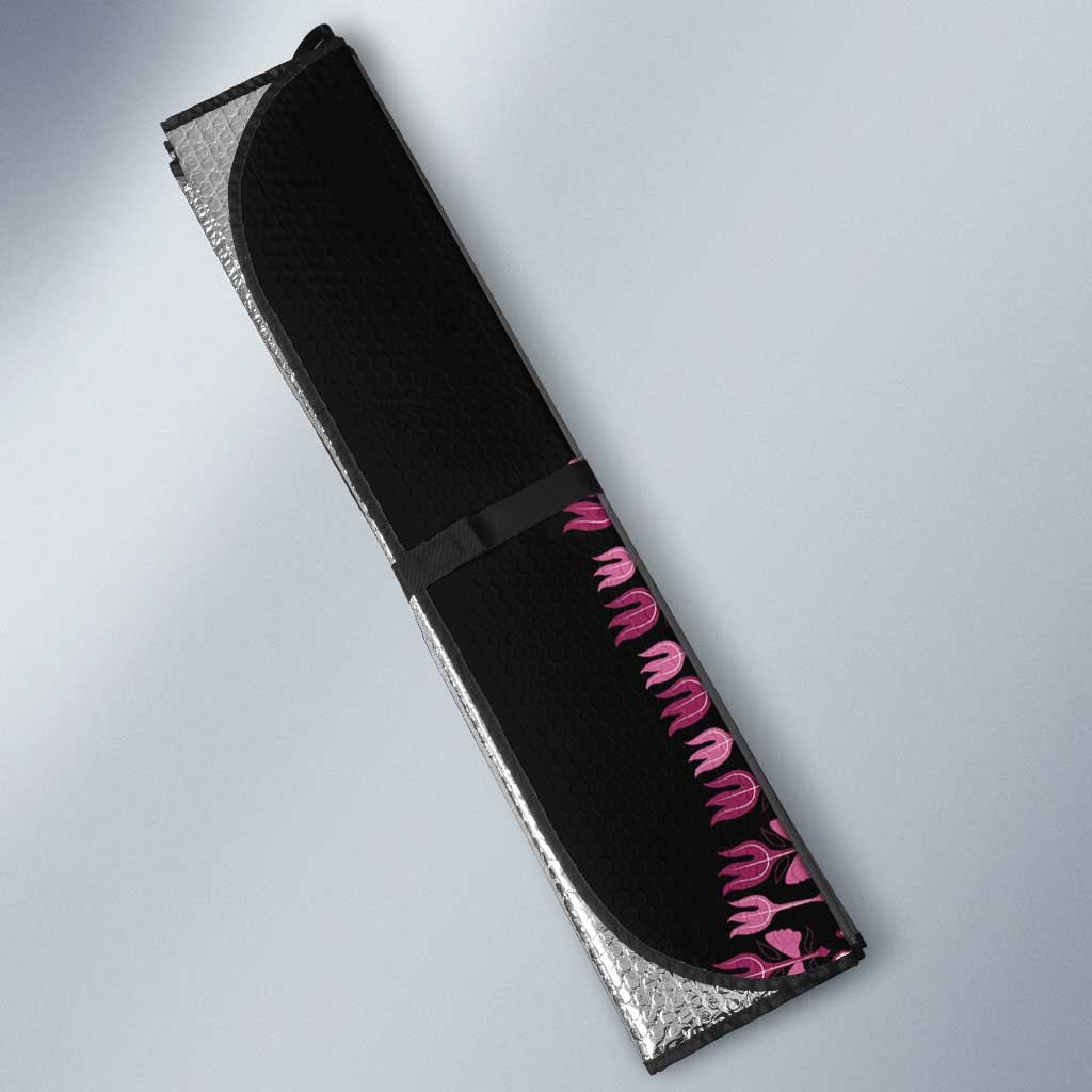 Breast Cancer Awareness Pink Ribbon Auto Sun Shade Dashiki Style - Wonder Print Shop