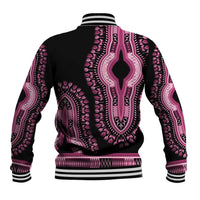 Breast Cancer Awareness Pink Ribbon Baseball Jacket Dashiki Style - Wonder Print Shop