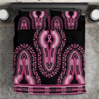Breast Cancer Awareness Pink Ribbon Bedding Set Dashiki Style - Wonder Print Shop