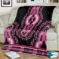 Breast Cancer Awareness Pink Ribbon Blanket Dashiki Style - Wonder Print Shop