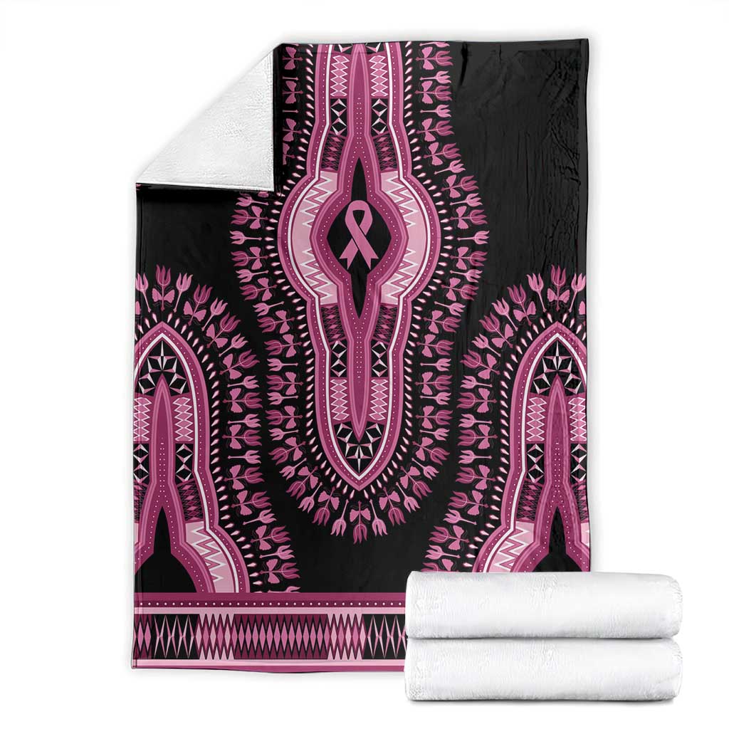 Breast Cancer Awareness Pink Ribbon Blanket Dashiki Style - Wonder Print Shop