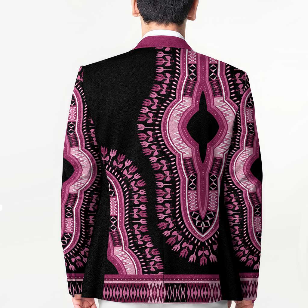 Breast Cancer Awareness Pink Ribbon Blazer Dashiki Style - Wonder Print Shop