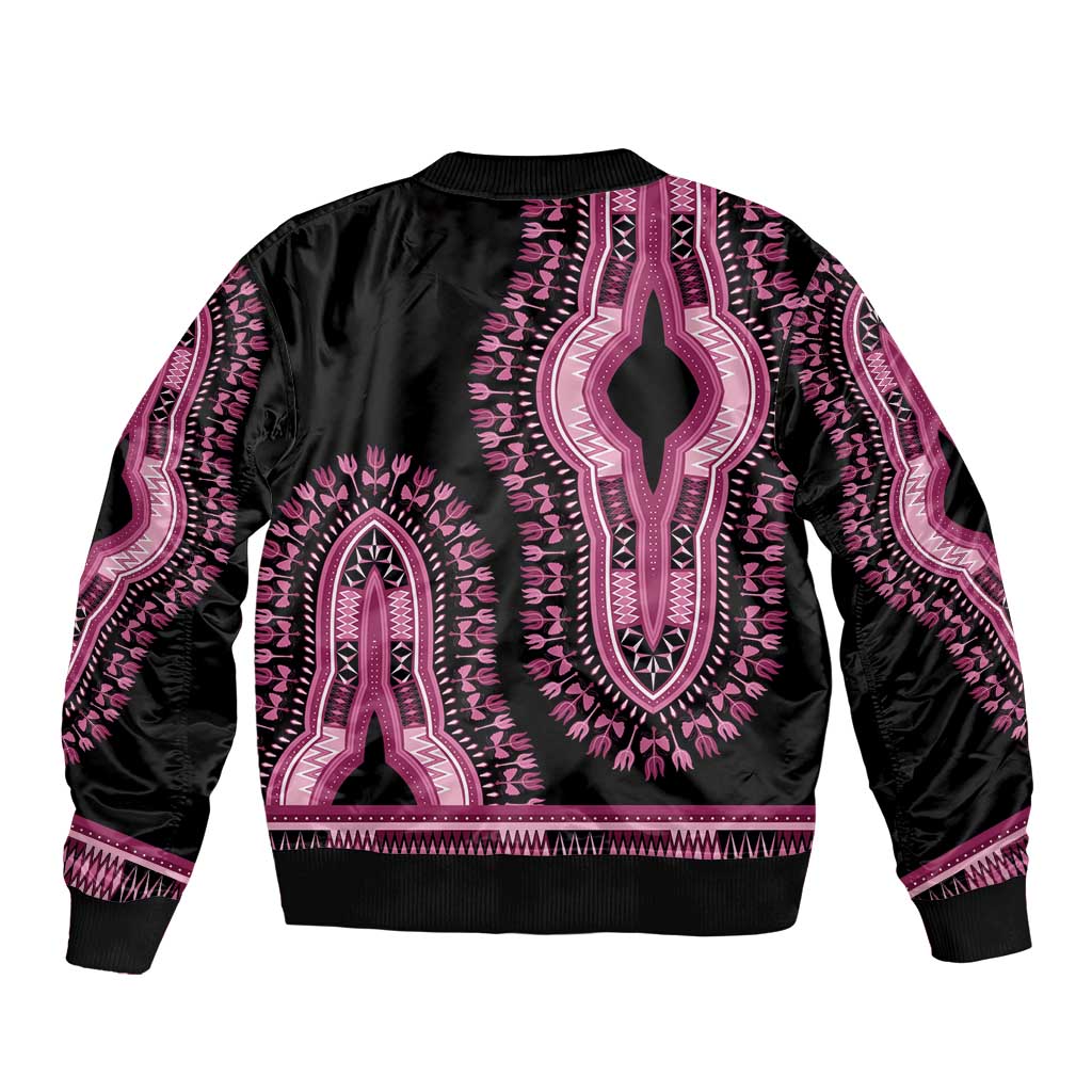 Breast Cancer Awareness Pink Ribbon Bomber Jacket Dashiki Style - Wonder Print Shop