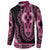 Breast Cancer Awareness Pink Ribbon Button Sweatshirt Dashiki Style - Wonder Print Shop