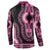 Breast Cancer Awareness Pink Ribbon Button Sweatshirt Dashiki Style - Wonder Print Shop