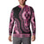 Breast Cancer Awareness Pink Ribbon Button Sweatshirt Dashiki Style - Wonder Print Shop