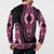 Breast Cancer Awareness Pink Ribbon Button Sweatshirt Dashiki Style - Wonder Print Shop