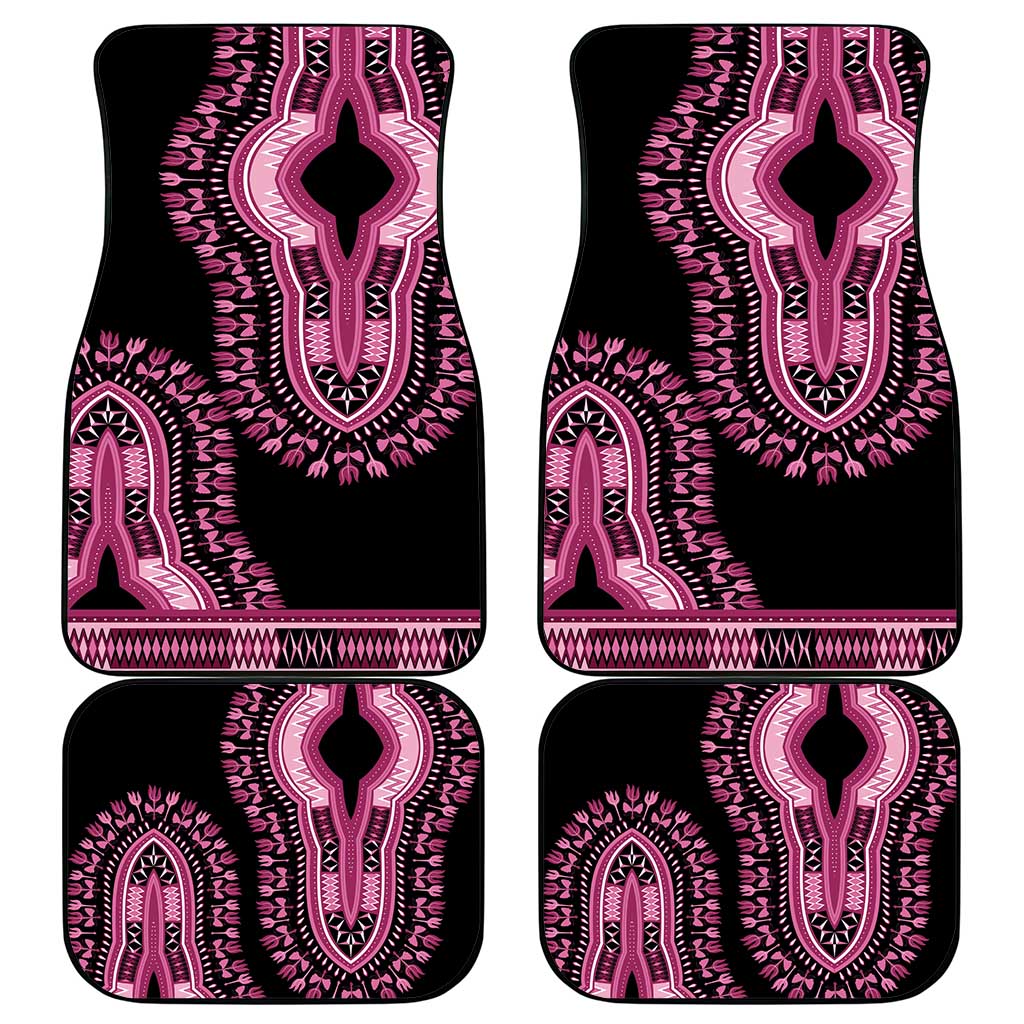 Breast Cancer Awareness Pink Ribbon Car Mats Dashiki Style - Wonder Print Shop