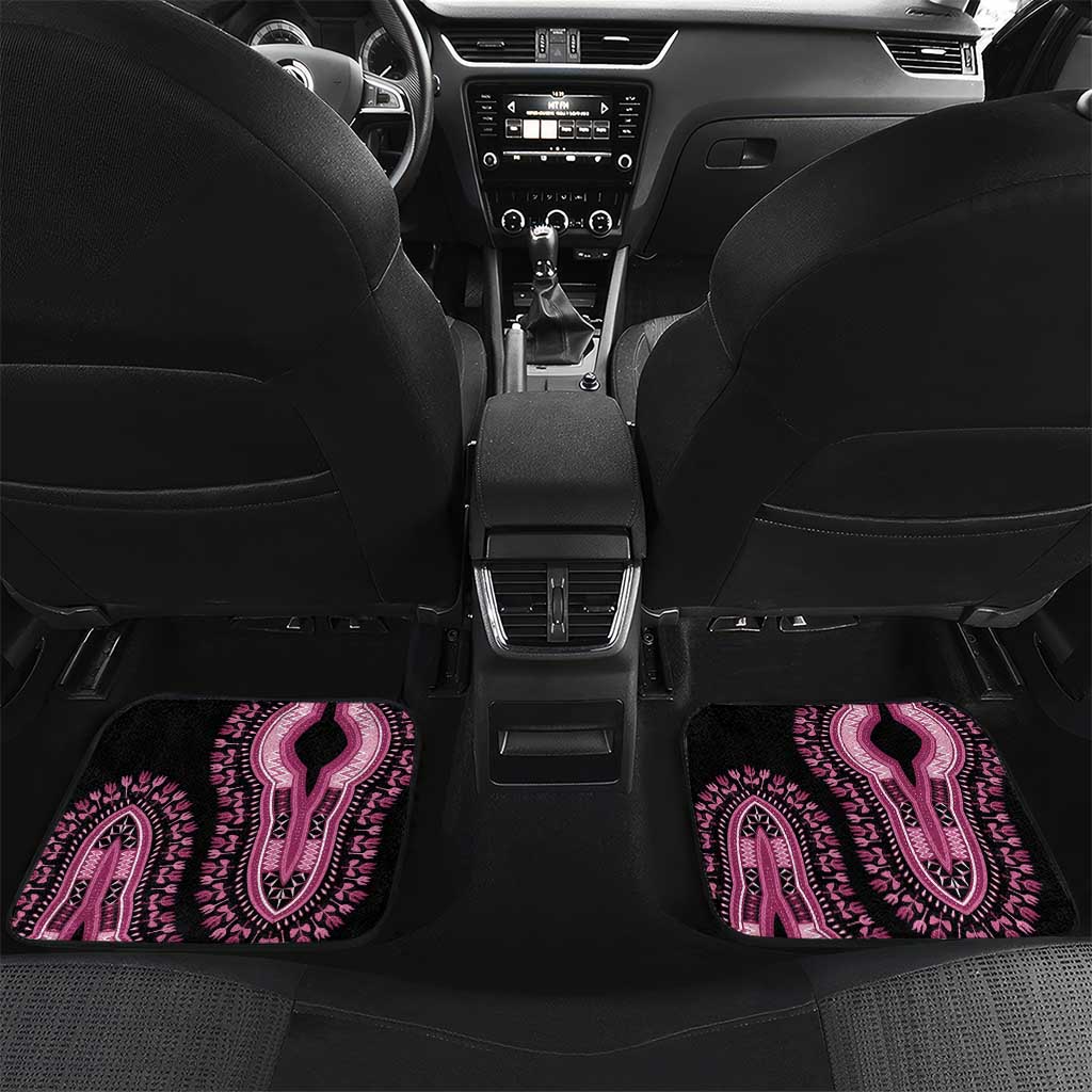 Breast Cancer Awareness Pink Ribbon Car Mats Dashiki Style - Wonder Print Shop