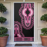 Breast Cancer Awareness Pink Ribbon Door Cover Dashiki Style - Wonder Print Shop