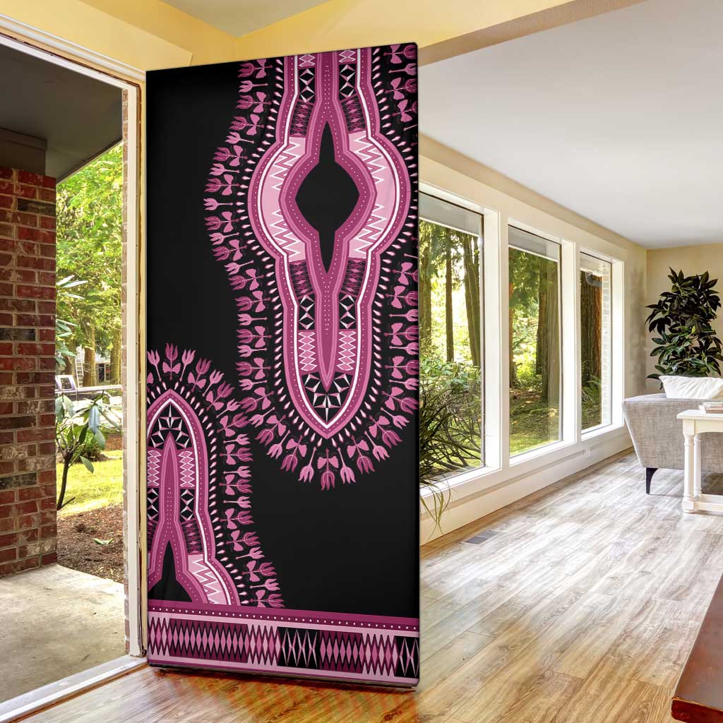 Breast Cancer Awareness Pink Ribbon Door Cover Dashiki Style - Wonder Print Shop
