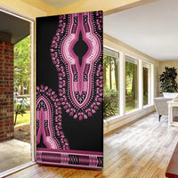 Breast Cancer Awareness Pink Ribbon Door Cover Dashiki Style - Wonder Print Shop
