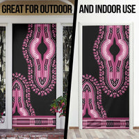 Breast Cancer Awareness Pink Ribbon Door Cover Dashiki Style - Wonder Print Shop