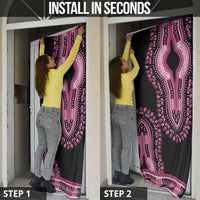 Breast Cancer Awareness Pink Ribbon Door Cover Dashiki Style - Wonder Print Shop