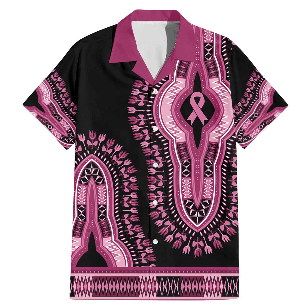 Breast Cancer Awareness Pink Ribbon Family Matching Mermaid Dress and Hawaiian Shirt Dashiki Style - Wonder Print Shop