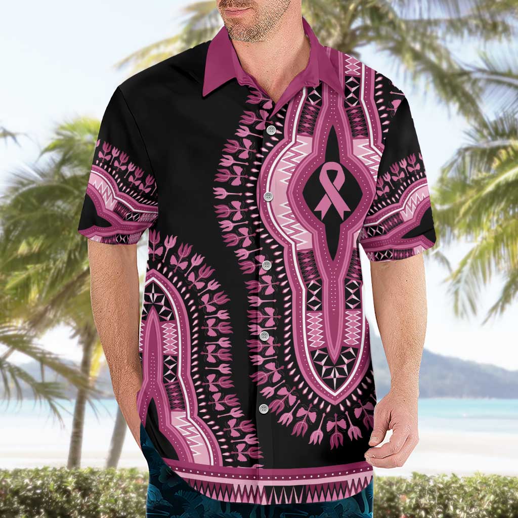 Breast Cancer Awareness Pink Ribbon Hawaiian Shirt Dashiki Style - Wonder Print Shop