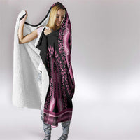 Breast Cancer Awareness Pink Ribbon Hooded Blanket Dashiki Style - Wonder Print Shop
