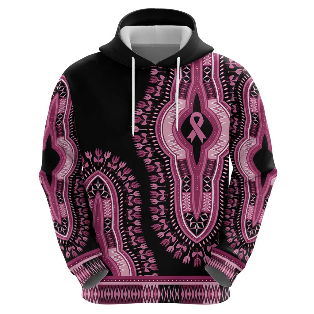 Breast Cancer Awareness Pink Ribbon Hoodie Dashiki Style - Wonder Print Shop