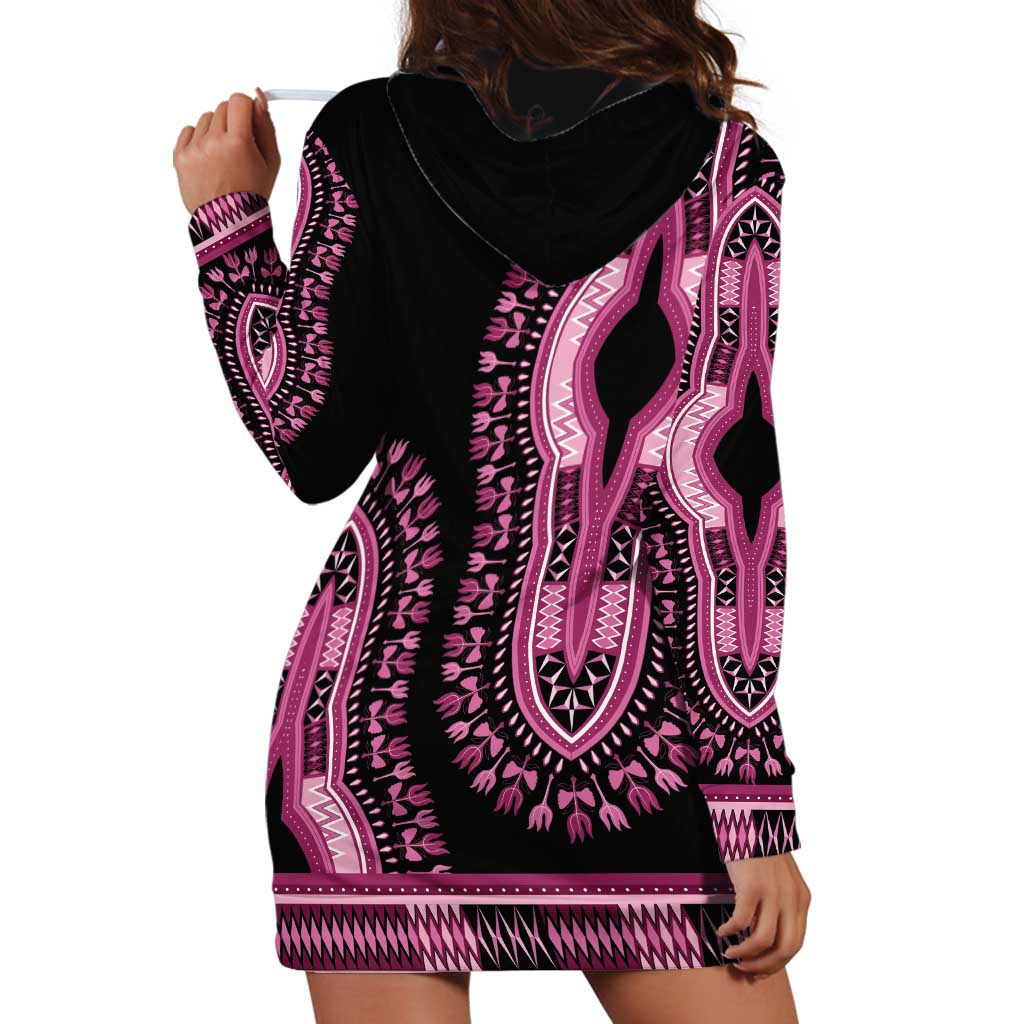 Breast Cancer Awareness Pink Ribbon Hoodie Dress Dashiki Style - Wonder Print Shop