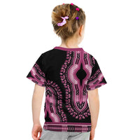 Breast Cancer Awareness Pink Ribbon Kid T Shirt Dashiki Style - Wonder Print Shop