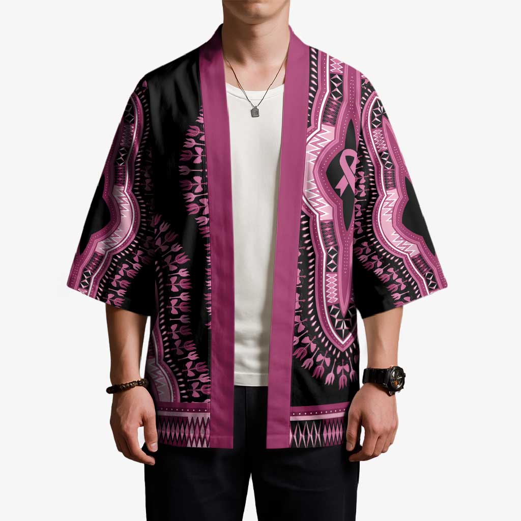 Breast Cancer Awareness Pink Ribbon Kimono Dashiki Style - Wonder Print Shop