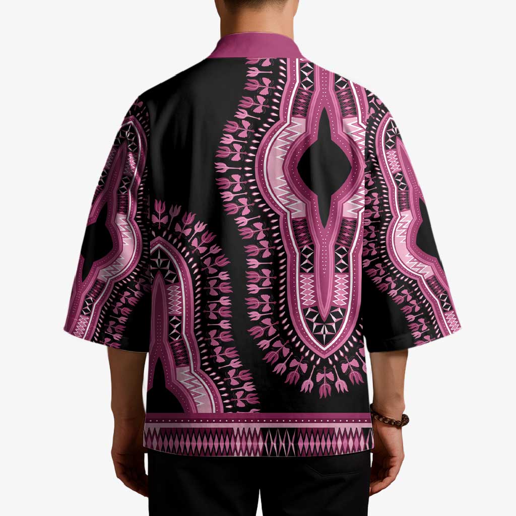 Breast Cancer Awareness Pink Ribbon Kimono Dashiki Style - Wonder Print Shop