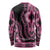 Breast Cancer Awareness Pink Ribbon Long Sleeve Shirt Dashiki Style - Wonder Print Shop