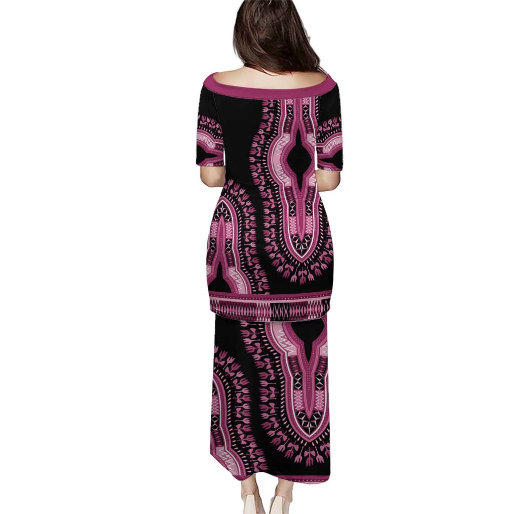 Breast Cancer Awareness Pink Ribbon Puletasi Dashiki Style - Wonder Print Shop