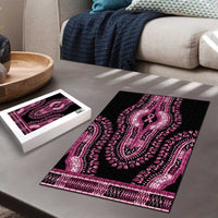Breast Cancer Awareness Pink Ribbon Puzzle Dashiki Style - Wonder Print Shop
