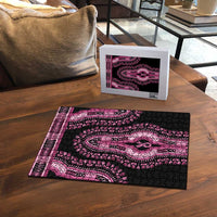 Breast Cancer Awareness Pink Ribbon Puzzle Dashiki Style - Wonder Print Shop