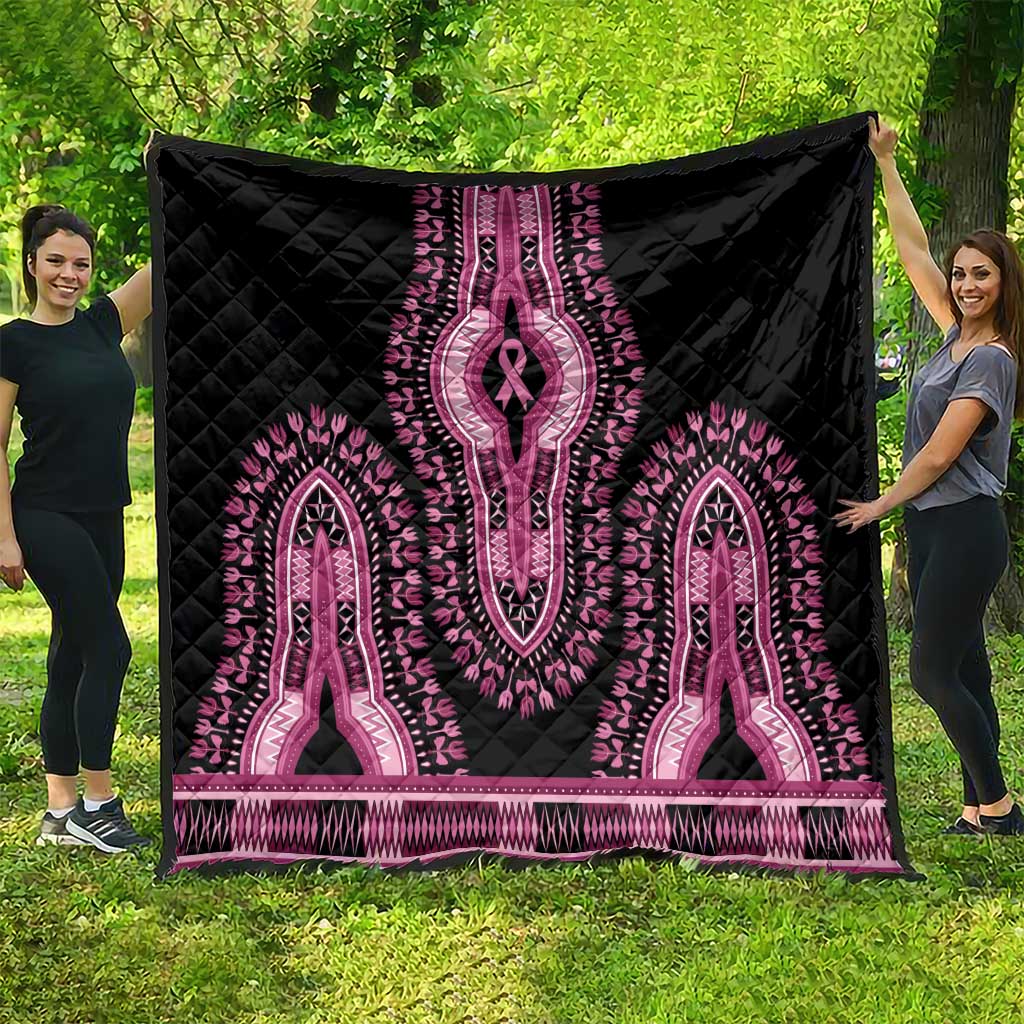 Breast Cancer Awareness Pink Ribbon Quilt Dashiki Style - Wonder Print Shop